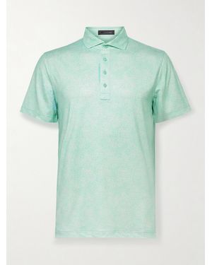G/FORE Floral-Print Tech-Jersey Golf Polo Shirt - Green