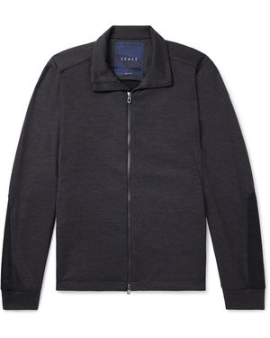 Sease Explorer Ripstop-Trimmed Virgin Wool-Blend Sweater - Blue