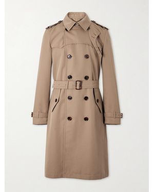 Burberry Foxfield Silk And Cotton-Blend Faille Trench Coat - Natural