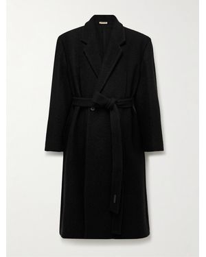 Fear Of God Oversized Double-Breasted Belted Boiled Virgin Wool Coat - Black