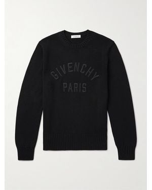 Givenchy Logo-embroidered Cotton Sweater - Black