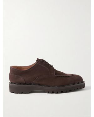 John Lobb Land Rugged Nubuck Derby Shoes - Brown