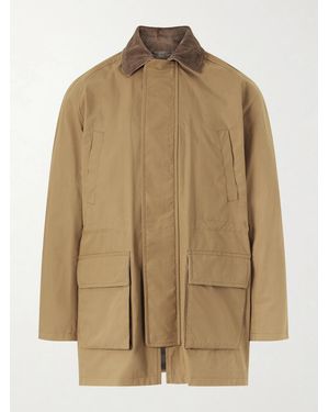 J. Mueser Game Corduroy-Trimmed Cotton Jacket - Natural