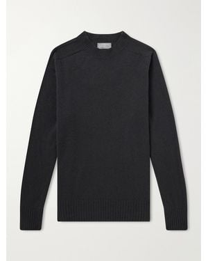 Margaret Howell Seamless Merino Wool And Cashmere-Blend Jumper - Blue