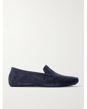 Thom Sweeney Suede Slippers - Blue