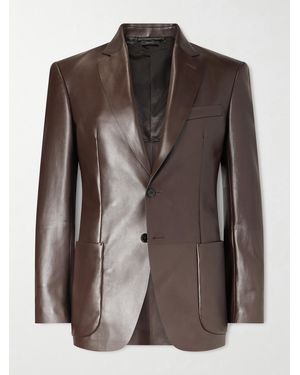 Tom Ford Leather Blazer - Brown