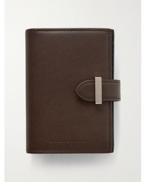 dunhill Alfred Business Card Case Patina-Leather Cardholder - Braun