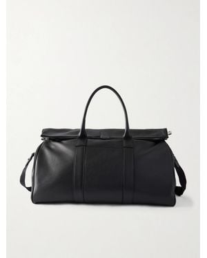 Canali Full-Grain Leather Tote Bag - Black