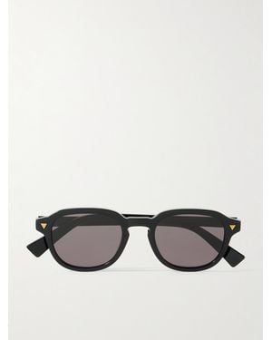 Bottega Veneta Round-Frame Recycled-Acetate Sunglasses - Schwarz