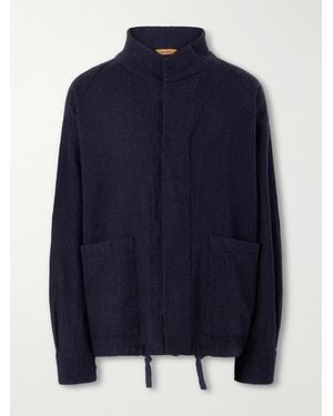 Barena Barcarolo Virgin Wool Blouson Jacket - Blue