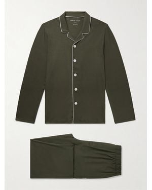 Derek Rose Basel Stretch-micro Modal Jersey Pyjama Set - Green