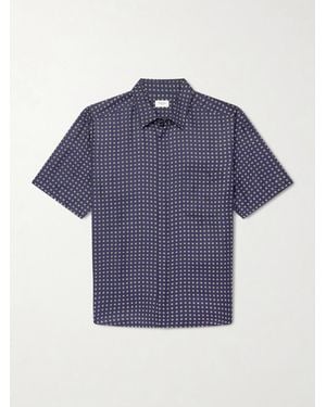 Saint Laurent Printed Silk-voile Shirt - Blue