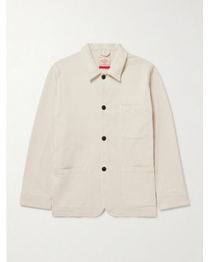 Portuguese Flannel Labura Stretch-Cotton Twill Overshirt - Natural