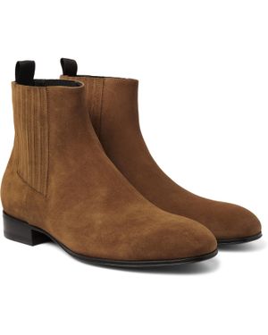 Balenciaga Suede Chelsea Boots - Blue