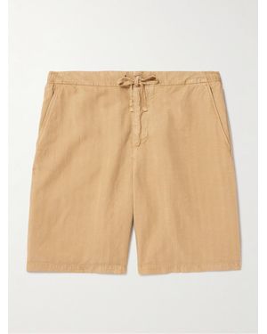 Frescobol Carioca Sergio Straight-Leg Lyocell, Linen And Cotton-Blend Shorts - Natural