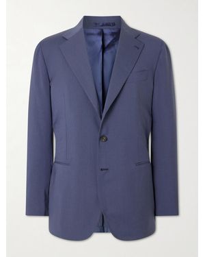 J. Mueser Virgin Wool Suit Jacket - Blue