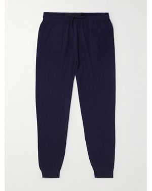 MR P. Tapered Wool And Cashmere-Blend Joggers - Blue