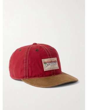 RRL Appliquéd Cotton-twill And Cotton-corduroy Baseball Cap - Red