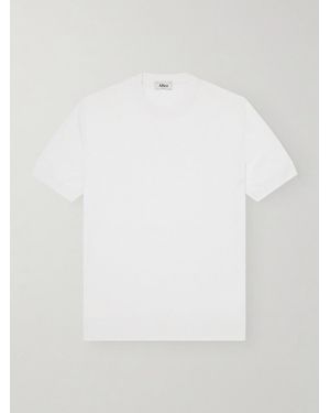 Altea Linen And Cotton-blend T-shirt - White