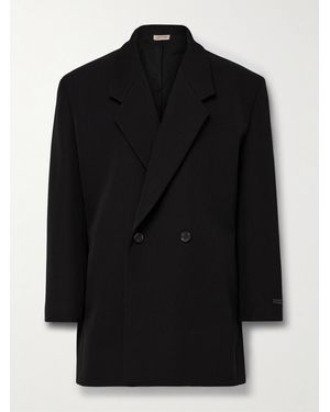 Fear Of God Eternal California Oversized Double-Breasted Virgin Wool And Cotton-Blend Twill Blazer - Black