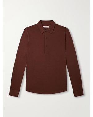 Orlebar Brown Sebastian Wool-jersey Polo Shirt - Red