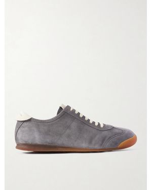 Officine Creative Hazel 001 Leather-Trimmed Suede Trainers - Grey
