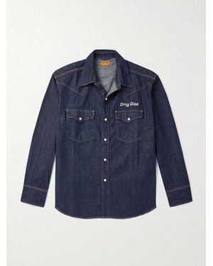 Human Made Embroidered Denim Shirt - Blue