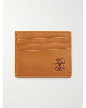 Brunello Cucinelli Logo-debossed Leather Cardholder - Natural