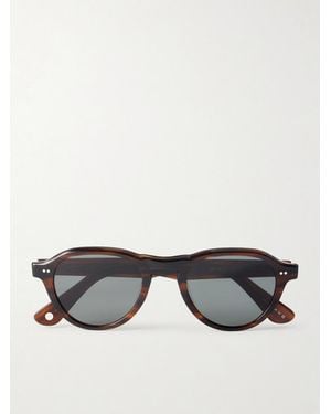 Garrett Leight Mcnally Oval-Frame Acetate Sunglasses - Brown