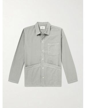 Folk Meyer Cotton-herringbone Shirt - Grey