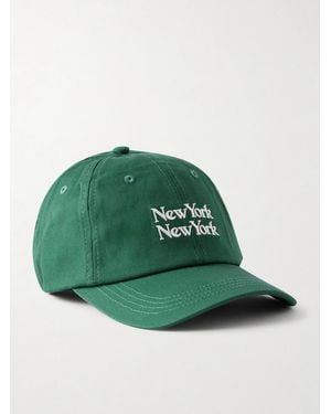 Corridor NYC Ny Ny Embroidered Cotton-Twill Baseball Cap - Green