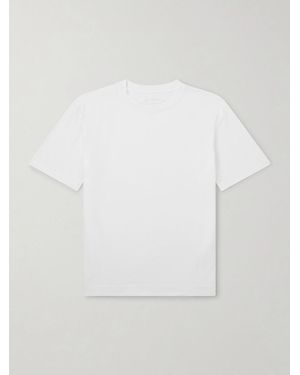 Fedeli Organic Cotton-jersey T-shirt - White