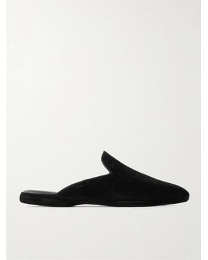 Rubinacci Comfort Velvet Slippers - Weiß