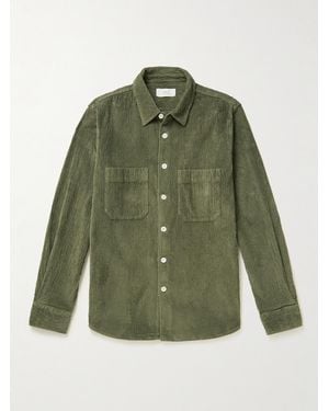 MR P. Garment-Dyed Cotton-Blend Corduroy Shirt - Green