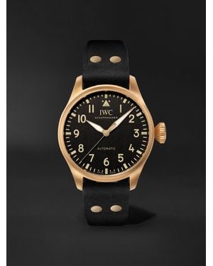 IWC Schaffhausen Big Pilot's 43 Mr Porter Edition 1 Limited-Edition Automatic Bronze And Alcantara Watch, Ref. Iw329703 - Black