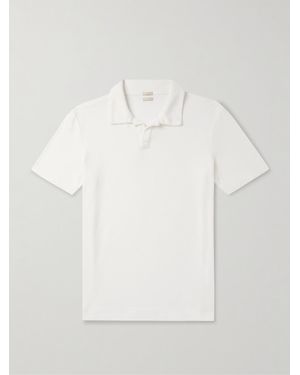 Massimo Alba Aruba Terry Polo Shirt - White