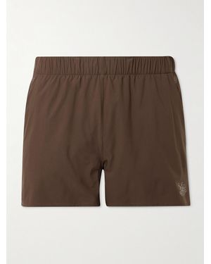 Portal Marka Liner 5" Mesh-trimmed Recycled-shell Running Shorts - Brown