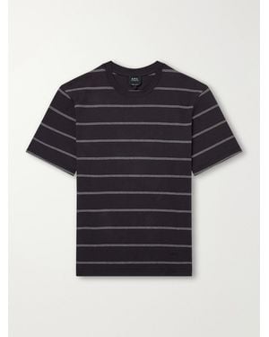 A.P.C. Ali Striped Cotton-Jersey T-Shirt - Black