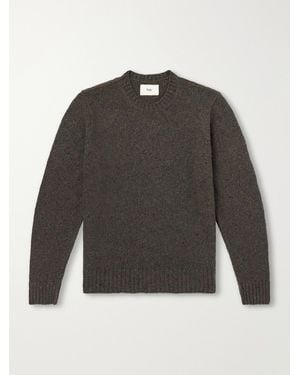Folk Chain Mélange Wool-blend Jumper - Grey