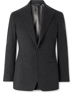Saman Amel Camel Hair Suit Jacket - Gray