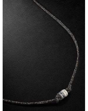 Carolina Bucci Forte Blackened And, Sapphire, Diamond And Lurex Necklace
