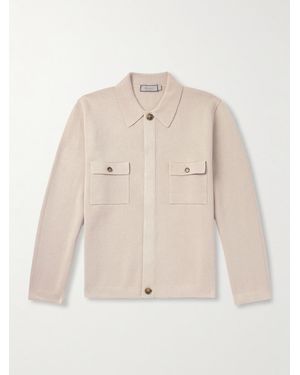 Canali Cotton And Modal-blend Cardigan - Natural