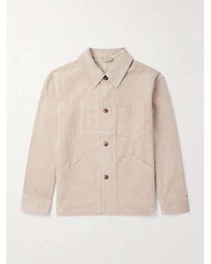 De Bonne Facture Cotton And Linen-Blend Corduroy Overshirt - Natural