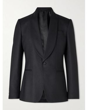 Lardini Soirée Virgin Wool-Blend Tuxedo Jacket - Black