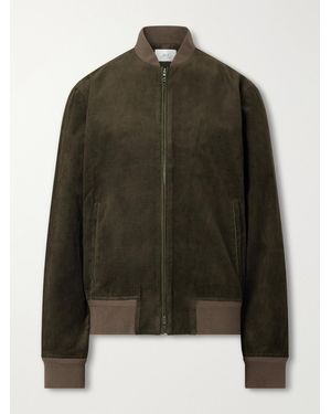 MR P. Cotton-Corduroy Bomber Jacket - Green