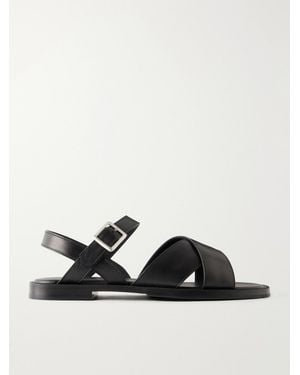 J.M. Weston Leather Sandals - Black