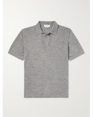 Gabriela Hearst Stendhal Merino Wool Polo Shirt - Grey