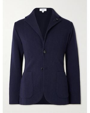 Lardini Knitted Virgin Wool Blazer - Blue