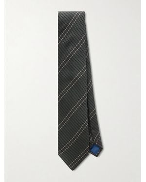 MR P. 8Cm Checked Silk-Twill Tie - Verde