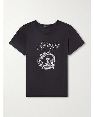 Enfants Riches Deprimes Jeremy Distressed Printed Cotton-Jersey T-Shirt - Black